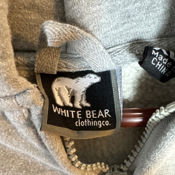 White Bear Clothing Co Mens XL Gray Funny Graphic Dart Board Hoodie Sleeve Print - Picture 4 of 11